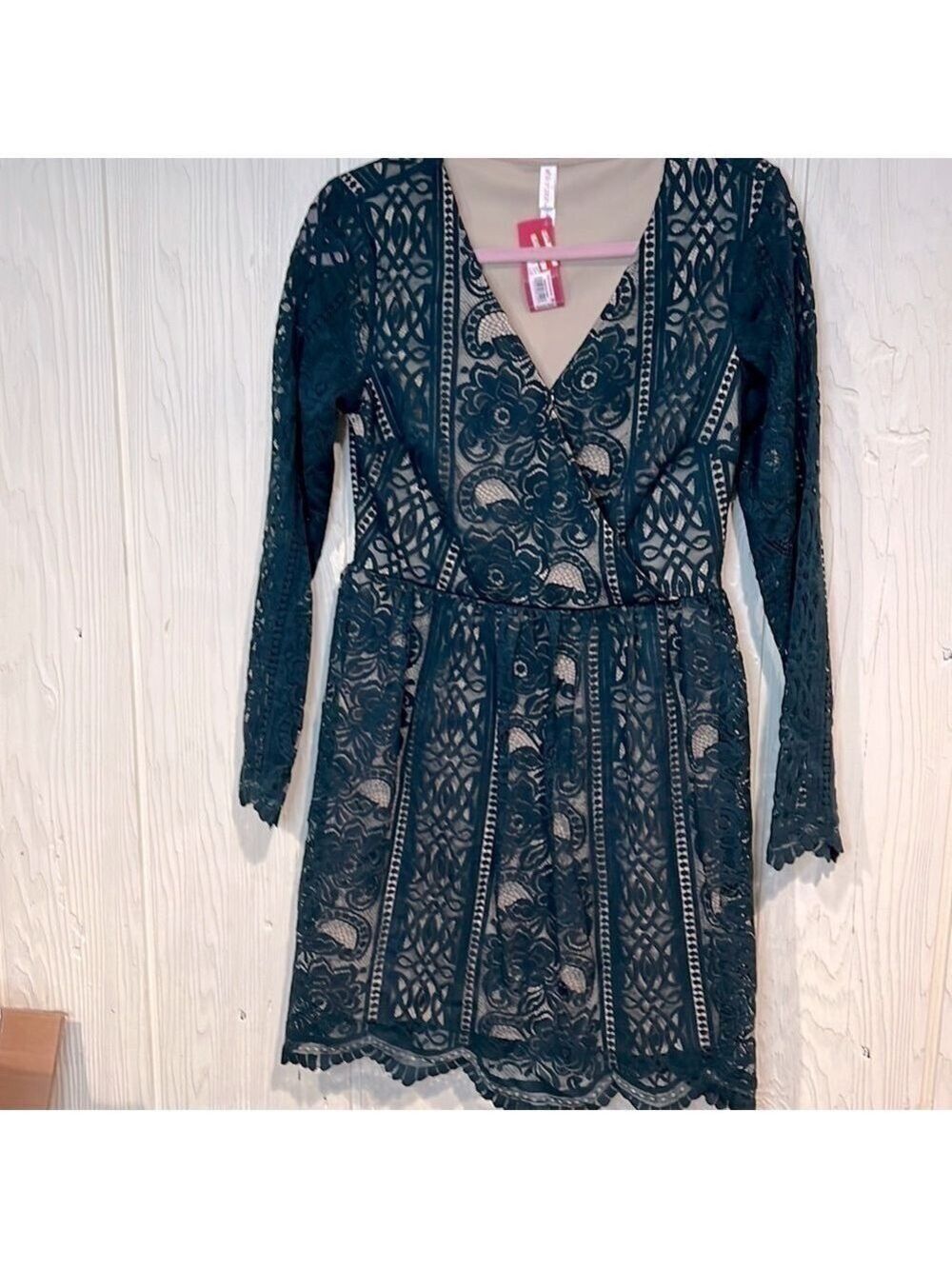 Xhilaration Forest Green Lace Dress Medium NWT